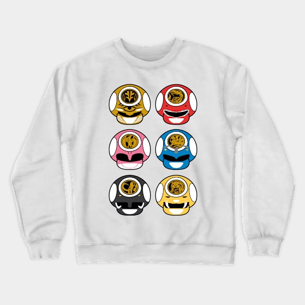 Mighty Morphin Power Shrooms (V1) Crewneck Sweatshirt by Vitalitee